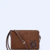Adolfo Dominguez Bolsos>Bandolera Mediana Reciclada Trenzada Chocolate