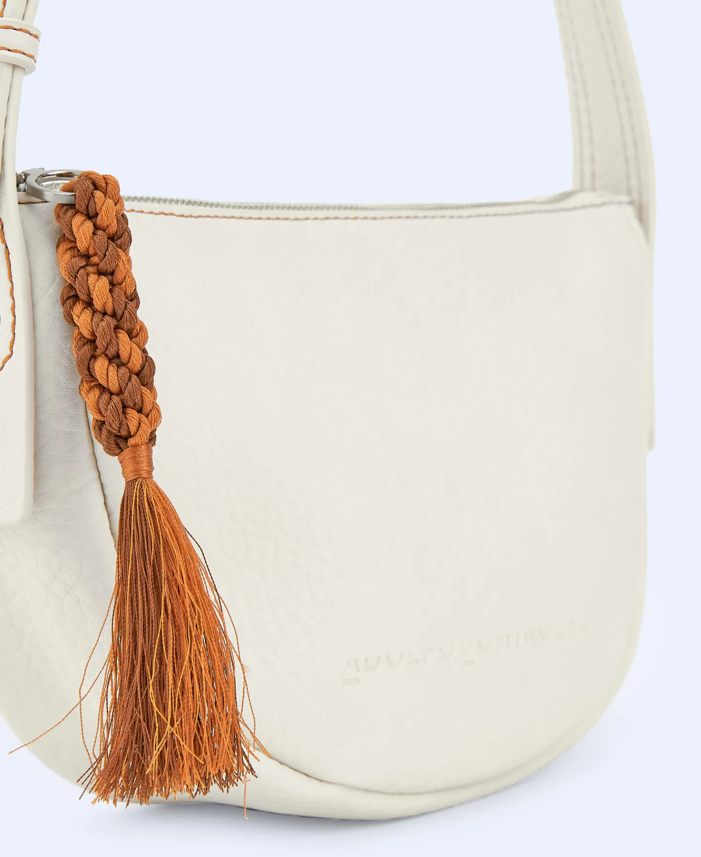 Adolfo Dominguez Bolsos>Bandolera Pequena En Material Reciclado Blanco Roto