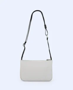 Adolfo Dominguez Bolsos>Bandolera Pequena En Tejido Acolchado Blanco Roto