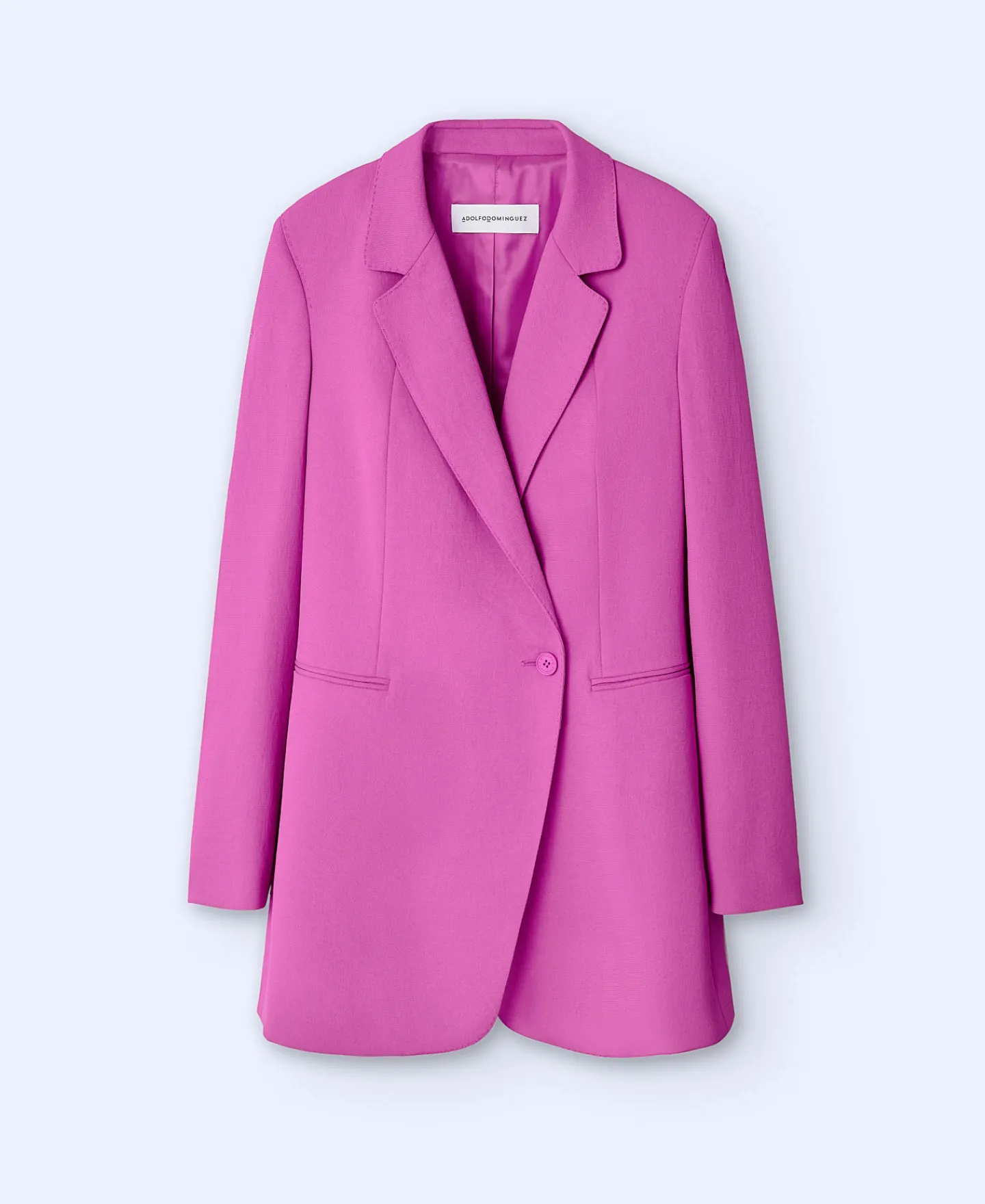 Adolfo Dominguez Blazer>Blazer Larga Y Entallada Rosa