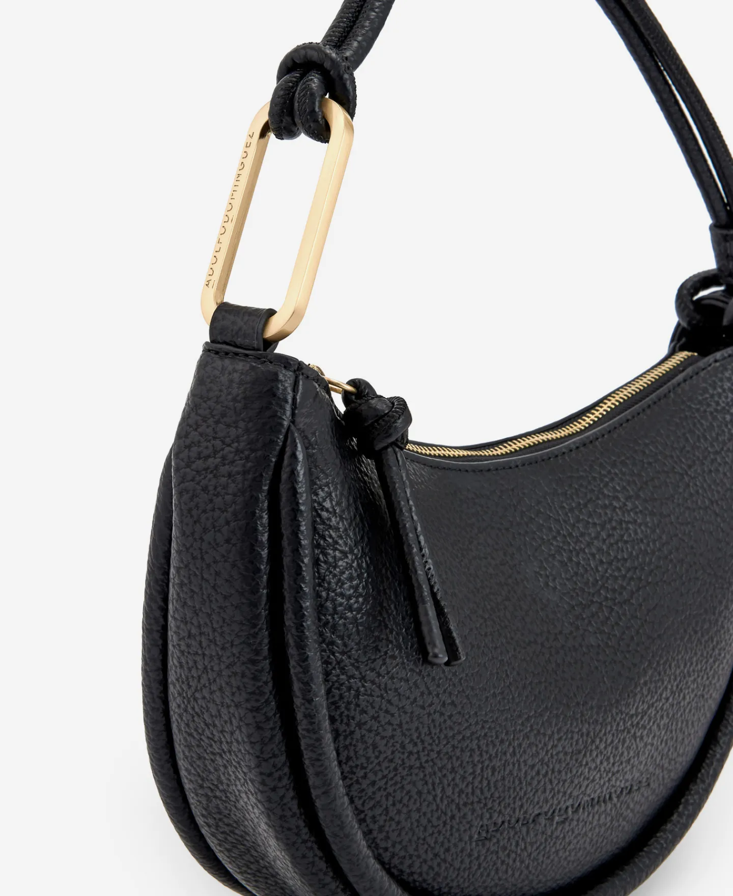 Adolfo Dominguez Bolsos>Bolso Baguette En Poliuretano Reciclado Negro