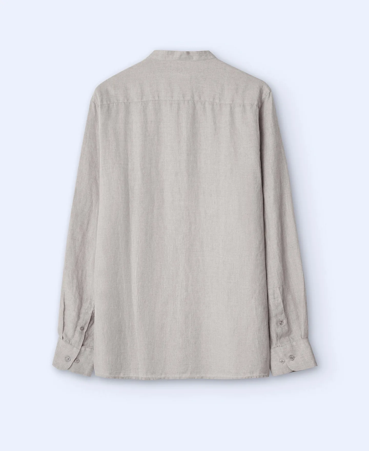 Adolfo Dominguez Camisas>Camisa Cuello Mao En Lino Natural