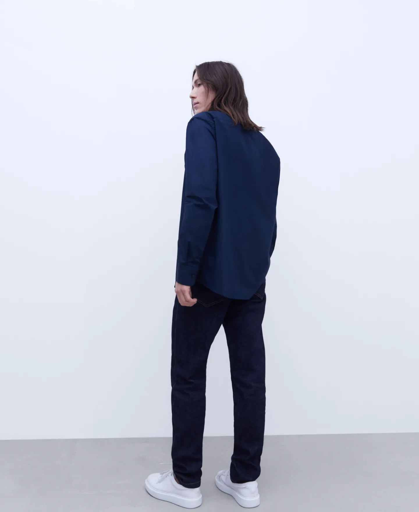 Adolfo Dominguez Camisas>Camisa En Algodon Organico Azul Marino