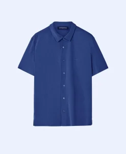Adolfo Dominguez Camisetas Y Polos>Camisa En Modal Azul Marino