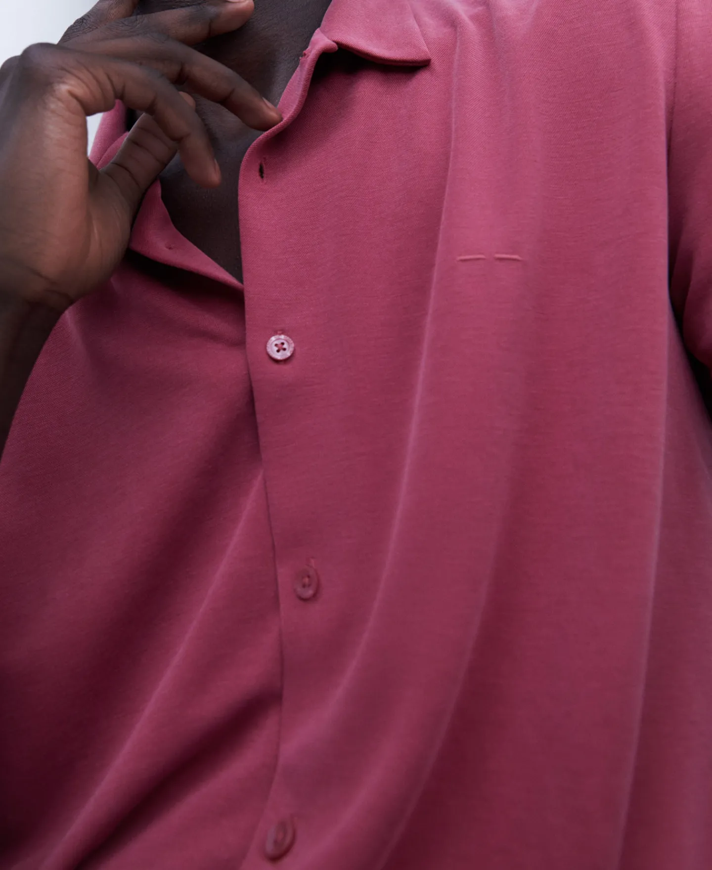 Adolfo Dominguez Camisetas Y Polos>Camisa En Modal Manga Corta Terracota