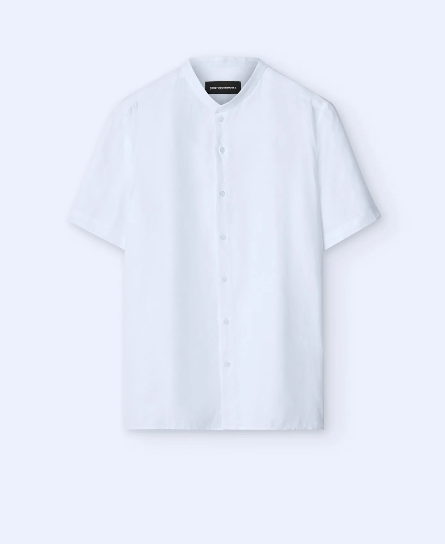 Adolfo Dominguez Camisas>Camisa Manga Corta En Lino Europeo Blanco