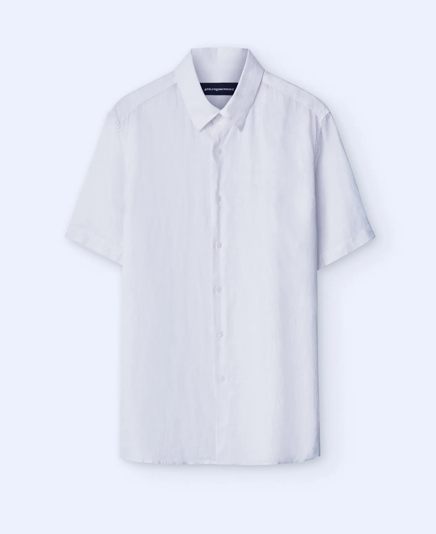 Adolfo Dominguez Camisas>Camisa Manga Corta En Lino Blanco