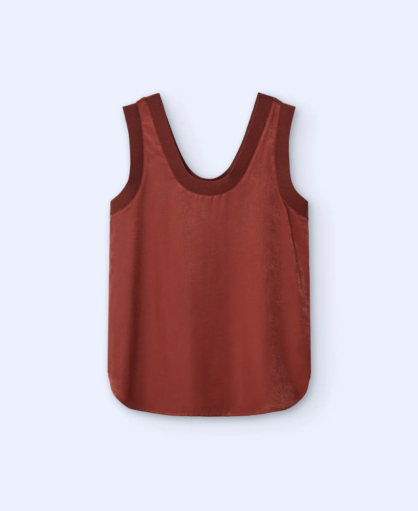 Adolfo Dominguez Camisetas>Camiseta Con Escote Redondo Teja