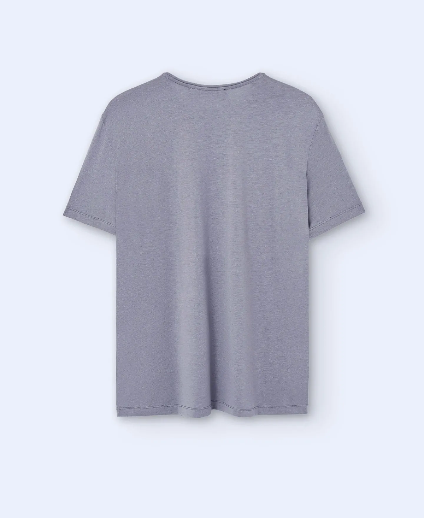 Adolfo Dominguez Camisetas Y Polos>Camiseta Cuello Caja En Lyocell Gris Claro