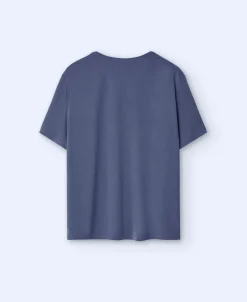 Adolfo Dominguez Camisetas Y Polos>Camiseta Cuello Caja En Modal Azul Marino