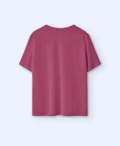 Adolfo Dominguez Camisetas Y Polos>Camiseta Cuello Caja En Modal Terracota