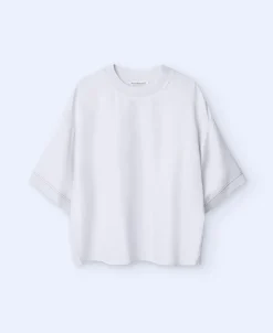 Adolfo Dominguez Camisetas>Camiseta De Manga Corta Crema
