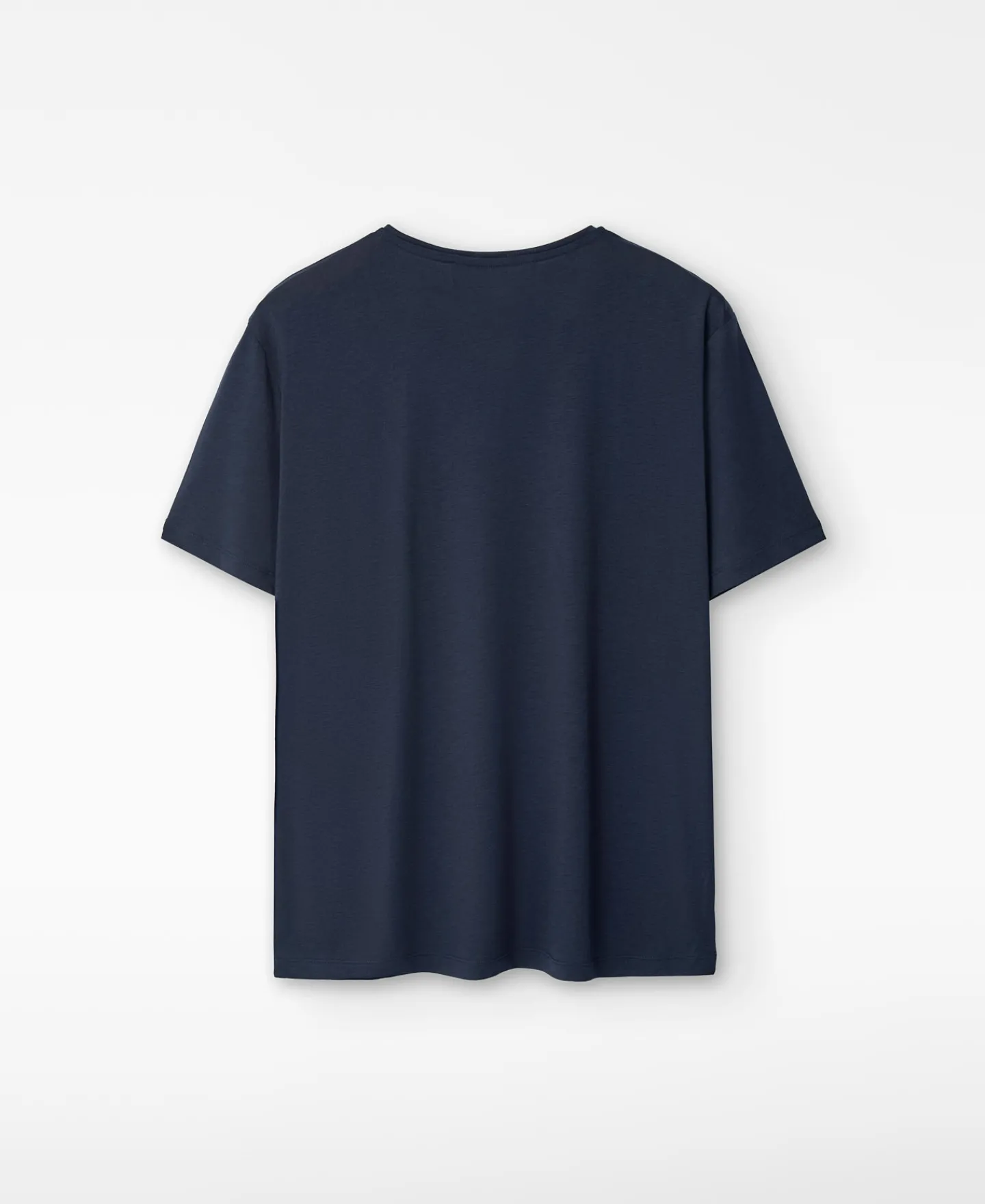 Adolfo Dominguez Camisetas Y Polos>Camiseta En Lyocell Y Algodon Azul Marino