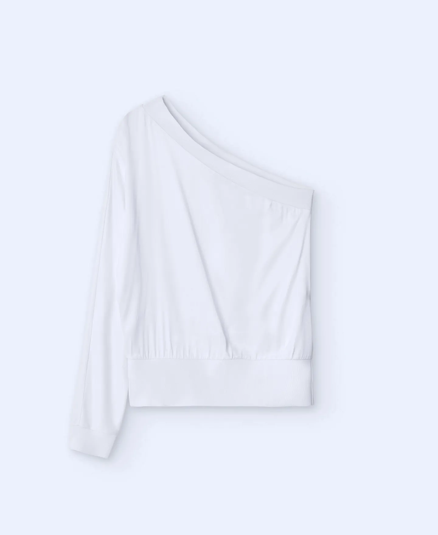 Adolfo Dominguez Camisetas>Camiseta Fluida Con Escote Asimetrico Crudo