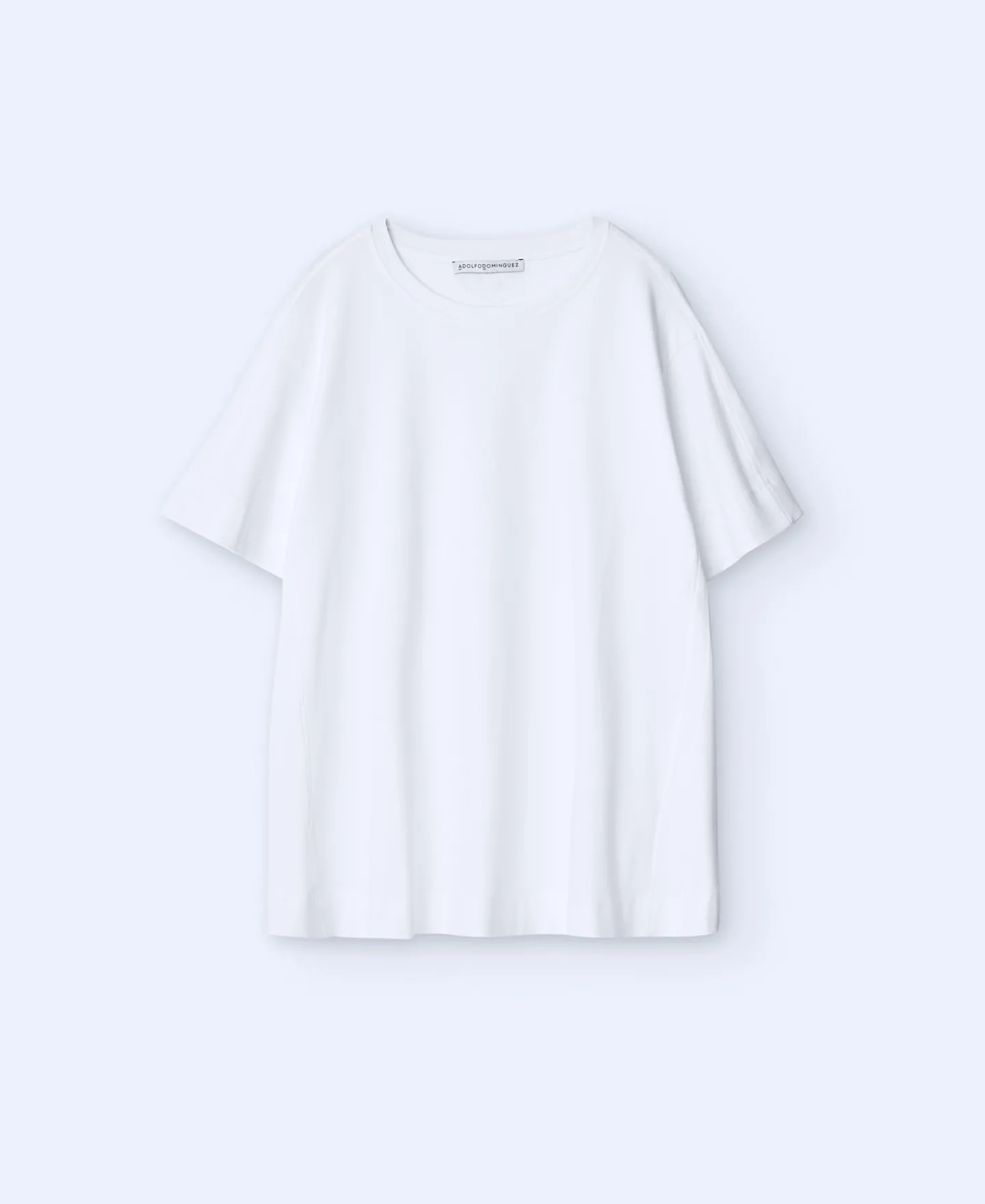 Adolfo Dominguez Camisetas>Camiseta Globo En Algodon Blanco