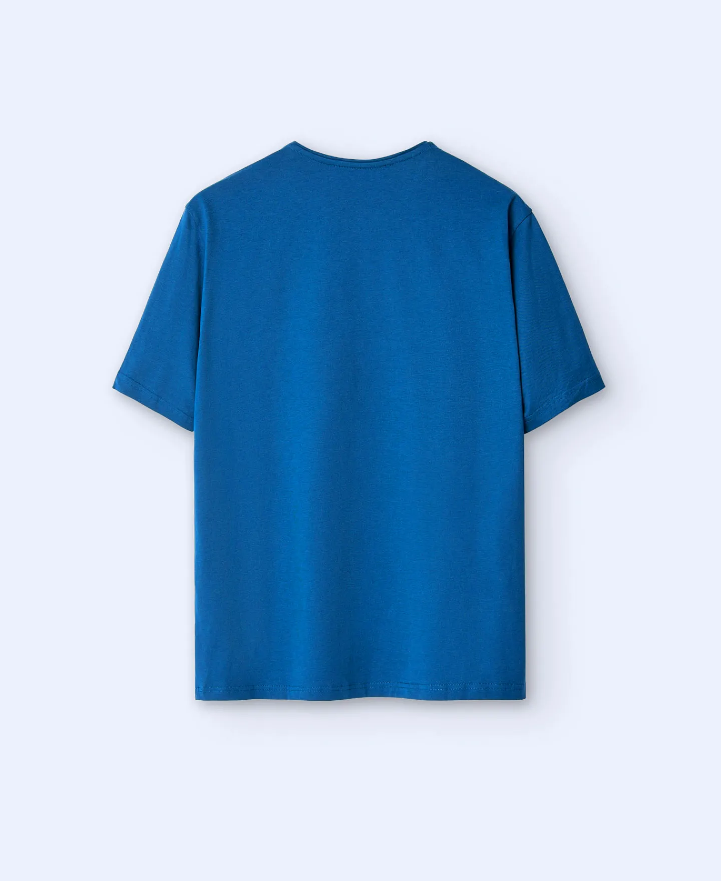 Adolfo Dominguez Camisetas Y Polos>Camiseta Jaspeada En Algodon Azul Petroleo
