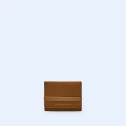 Adolfo Dominguez Cartera>Cartera Reciclada Triptico Con Elastico Tostado