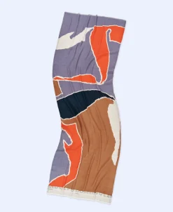 Adolfo Dominguez Foulares>Chal Estampado En Algodon Camel