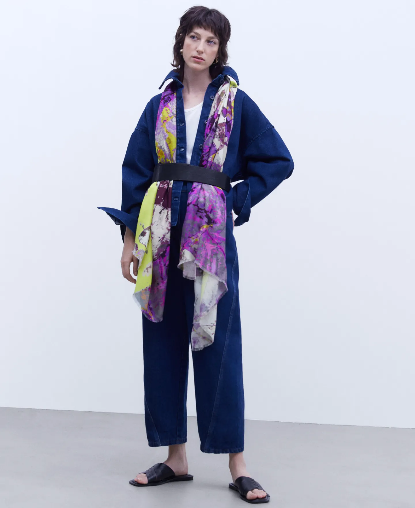 Adolfo Dominguez Foulares>Chal Estampado En Modal Fucsia