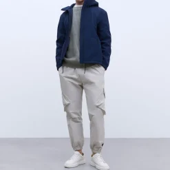 Adolfo Dominguez Abrigos Y Chaquetas>Chaqueta Con Capucha En Neopreno Azul Marino
