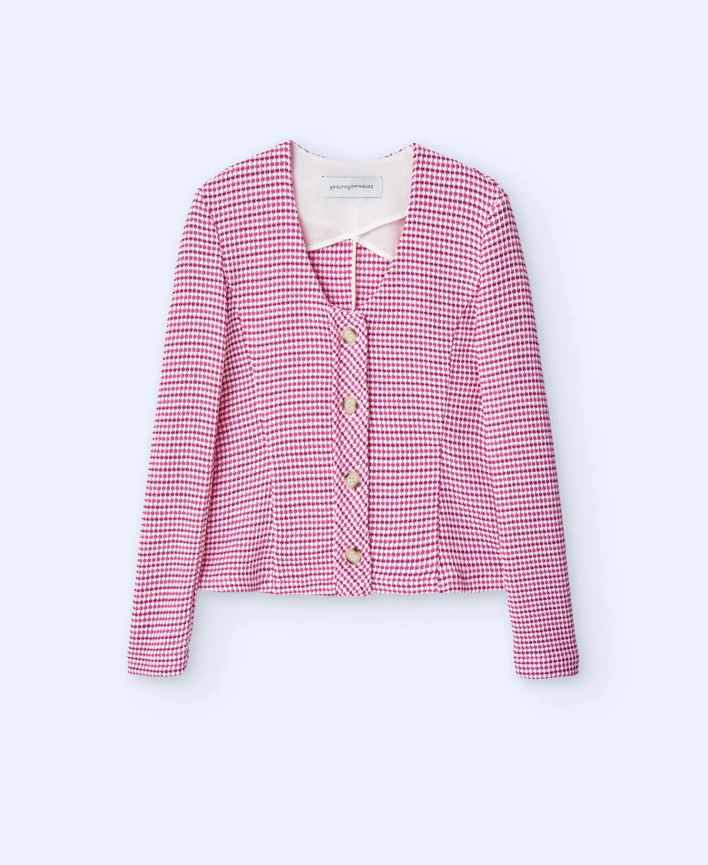 Adolfo Dominguez Abrigos Y Chaquetas>Chaqueta Con Cuello En U Rosa