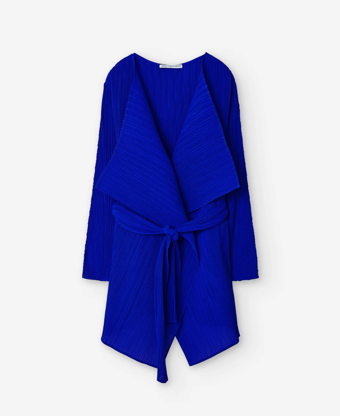 Adolfo Dominguez Abrigos Y Chaquetas>Chaqueta Maxi Solapa En Crinkle Azul Klein
