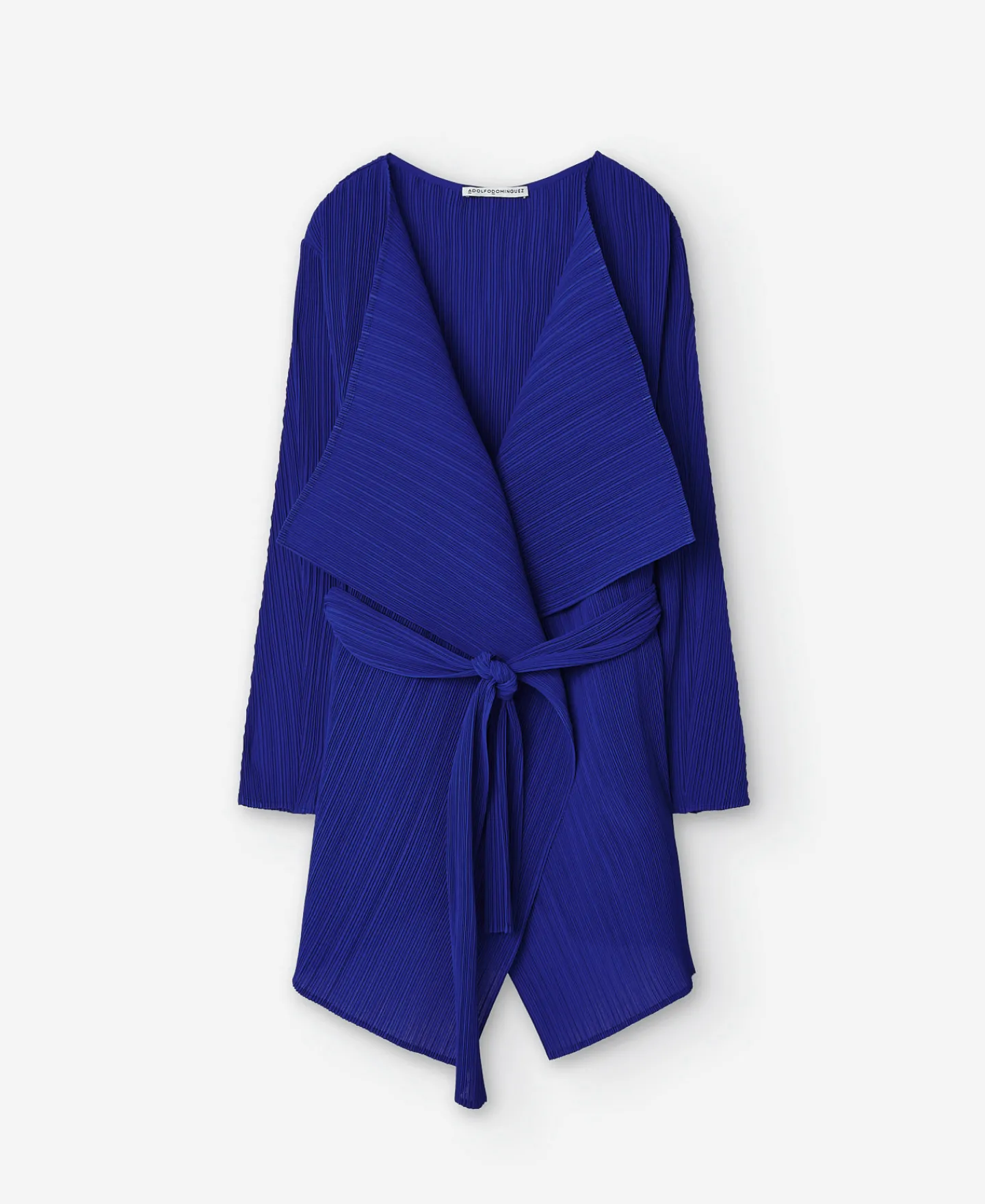 Adolfo Dominguez Abrigos Y Chaquetas>Chaqueta Maxi Solapa En Crinkle Azul Klein