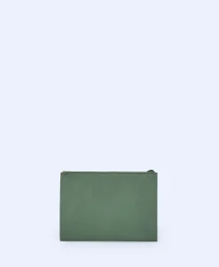Adolfo Dominguez Marroquinería>Clutch Rectangular En Textura Lisa Verde Claro