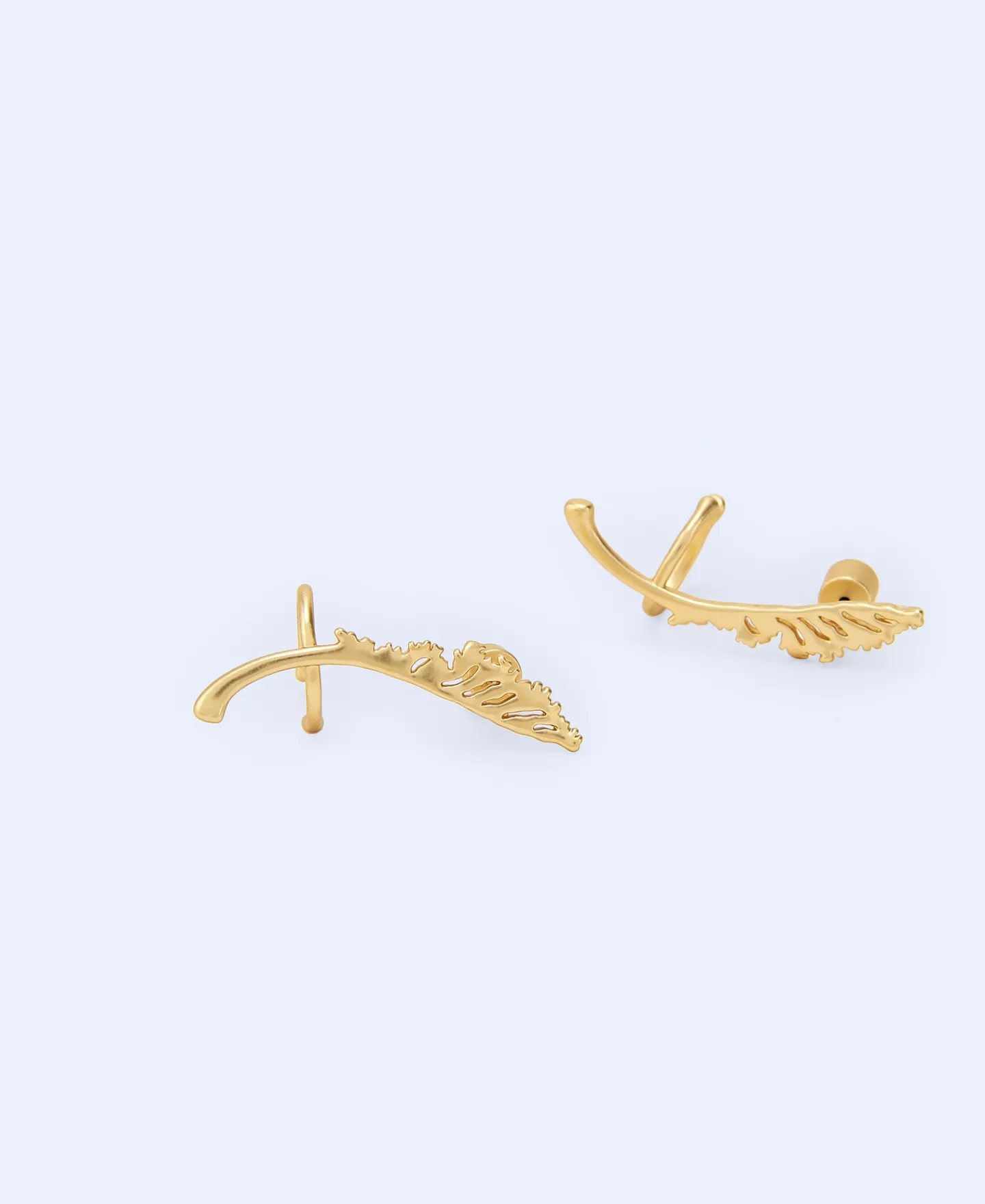 Adolfo Dominguez Bisutería>Ear Cuff Motivo Berza En Laton Dorado