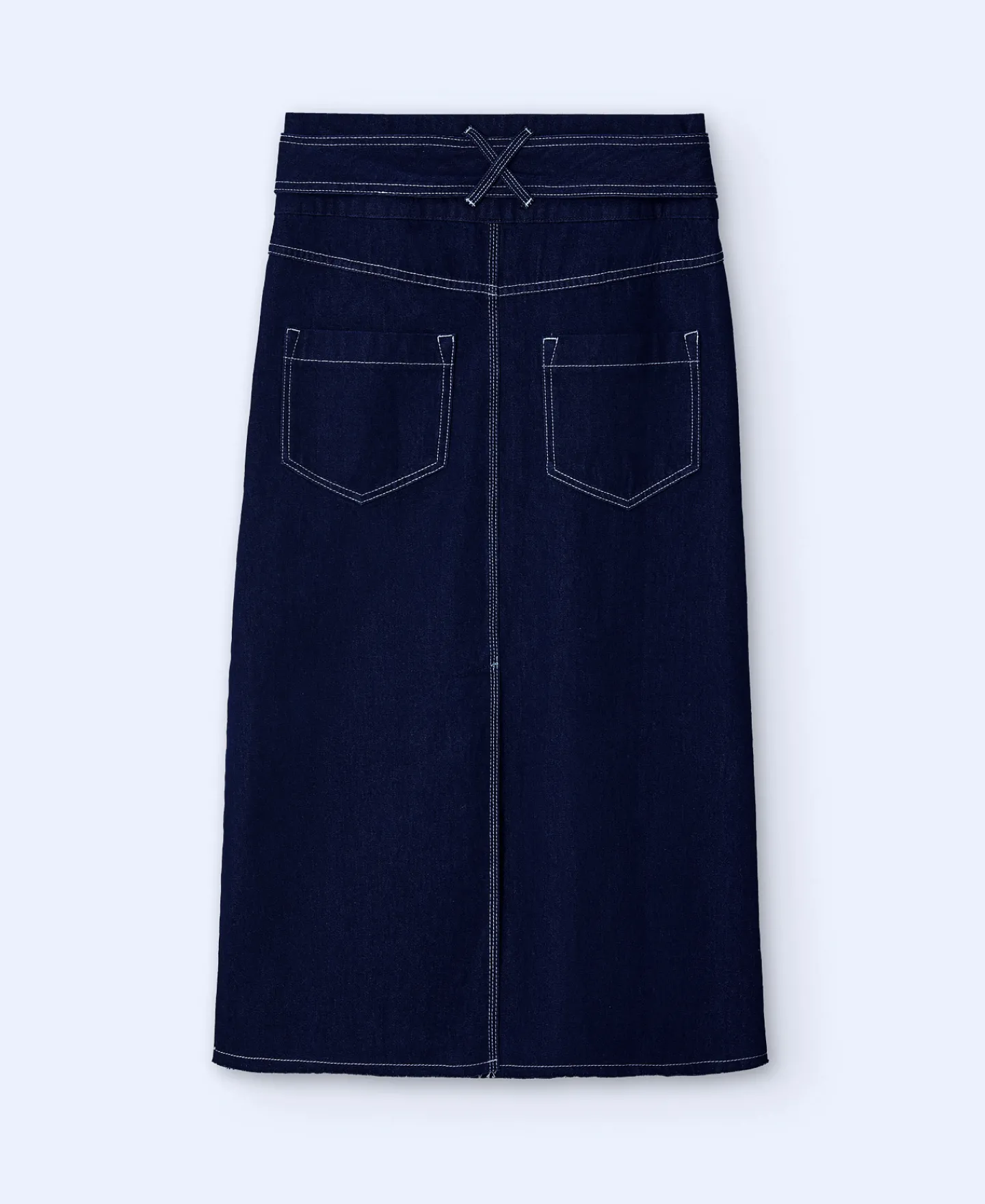 Adolfo Dominguez Faldas>Falda Denim Midi Azul Denim
