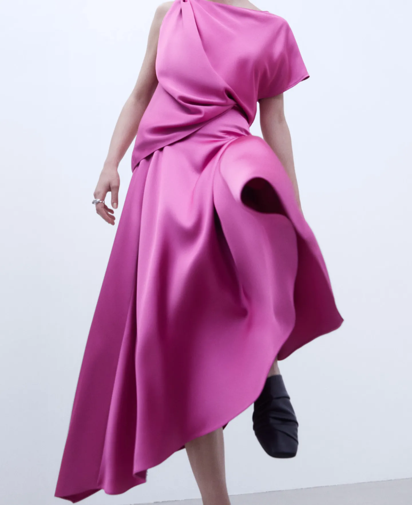Adolfo Dominguez Faldas>Falda Midi Con Godet Rosa