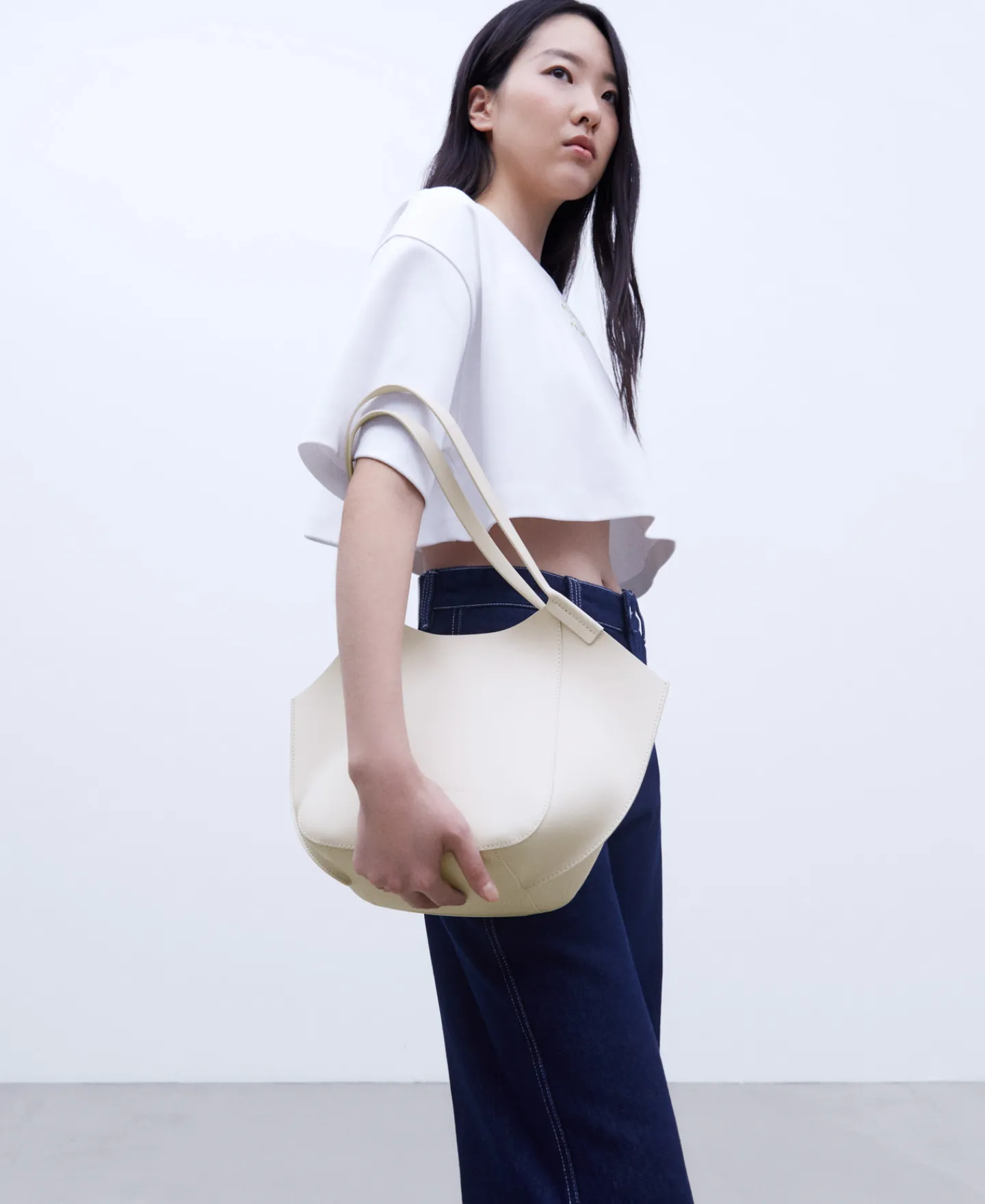 Adolfo Dominguez Bolsos>Mini Shopper En Piel Vaqueta Crudo