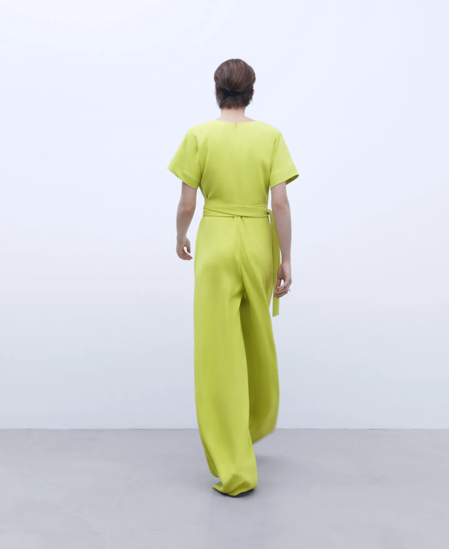 Adolfo Dominguez Vestidos Y Monos>Mono Monocolor Con Escote En Pico Verde Pistacho