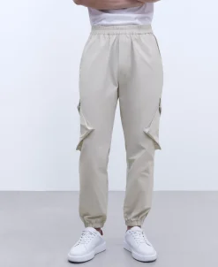 Adolfo Dominguez Pantalones>Pantalon Cargo En Algodon Y Nailon Hielo