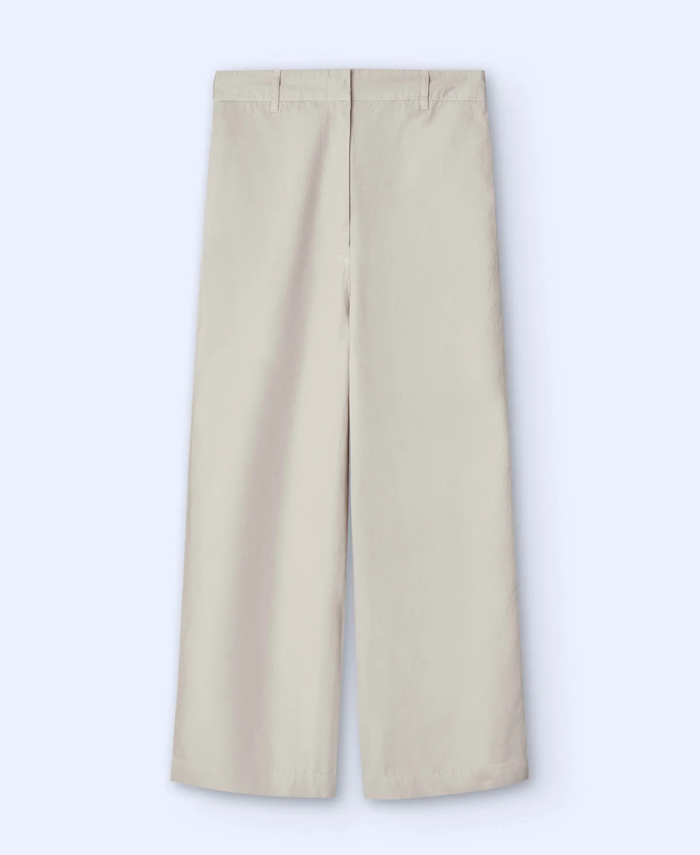 Adolfo Dominguez Pantalones>Pantalon Chino Ancho En Lino Y Algodon Arena Melange