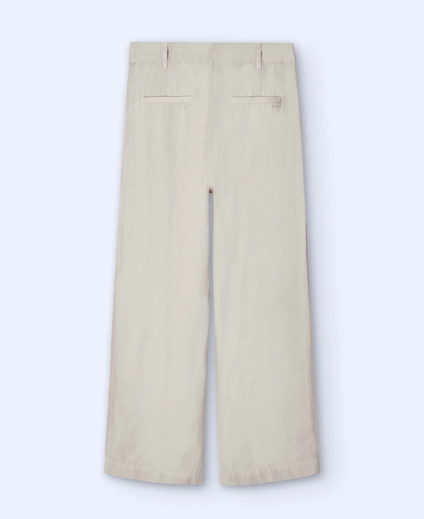 Adolfo Dominguez Pantalones>Pantalon Chino Ancho En Lino Y Algodon Arena Melange