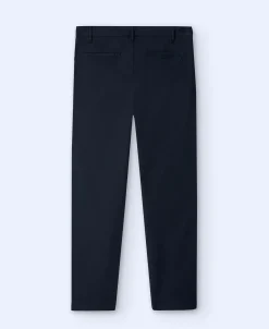 Adolfo Dominguez Pantalones>Pantalon Chino Bolsillo Italiano Azul Marino