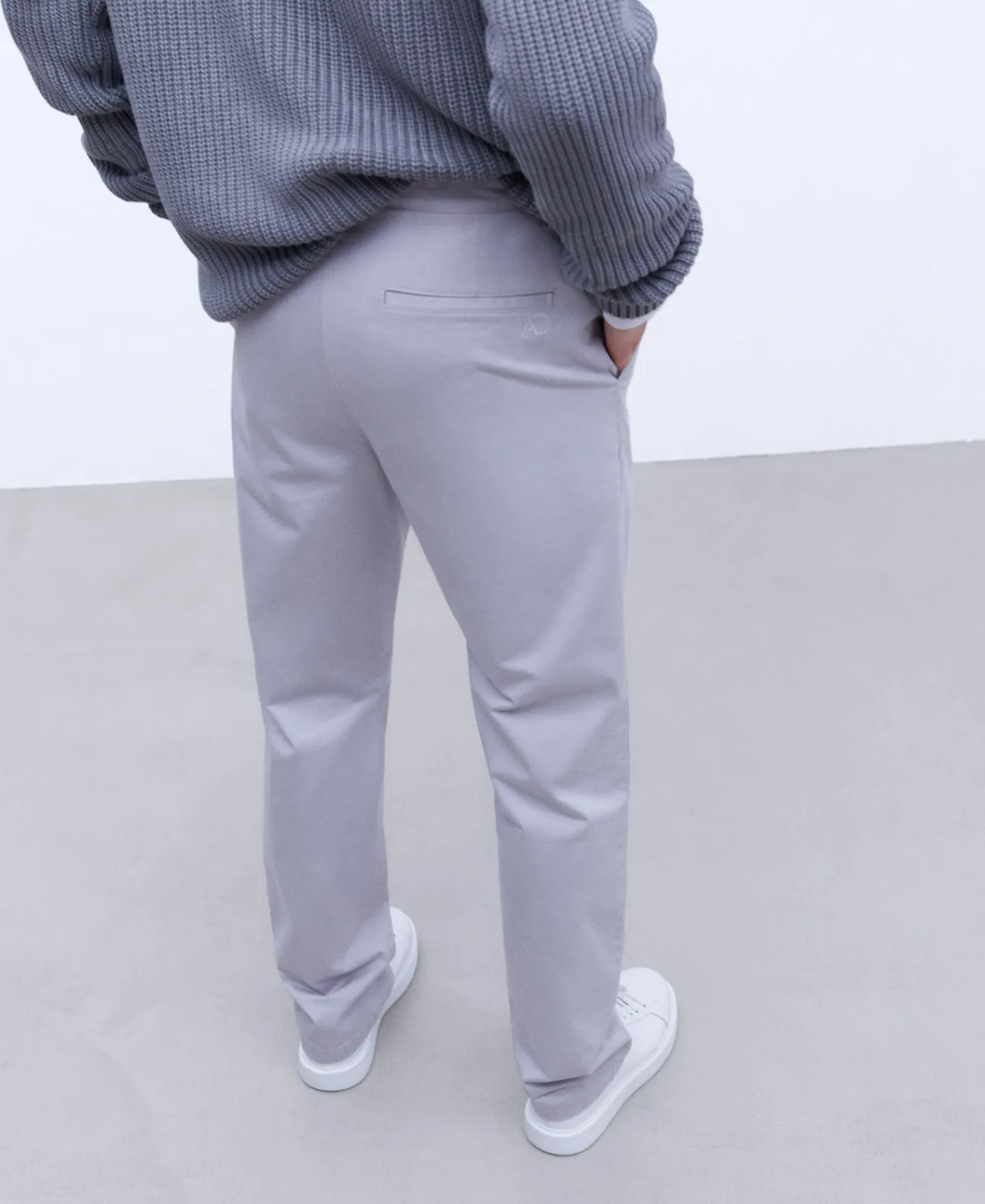 Adolfo Dominguez Pantalones>Pantalon Chino En Twill De Algodon Hielo