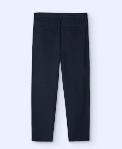 Adolfo Dominguez Pantalones>Pantalon Chino Holgado Con Pinzas Azul Marino