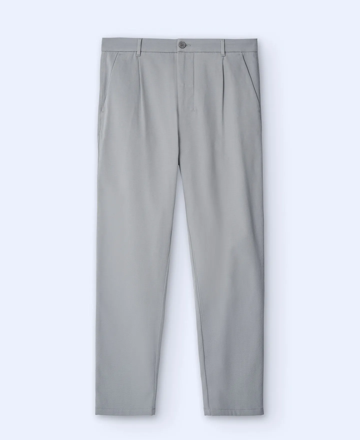 Adolfo Dominguez Pantalones>Pantalon Chino Holgado Con Pinzas Gris Claro