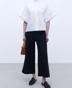 Adolfo Dominguez Pantalones>Pantalon Corte Recto En Lino Negro
