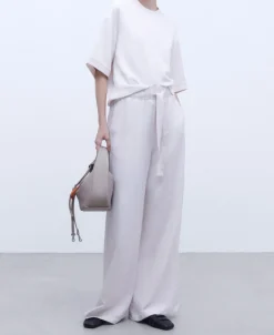 Adolfo Dominguez Pantalones>Pantalon De Corte Recto Crema