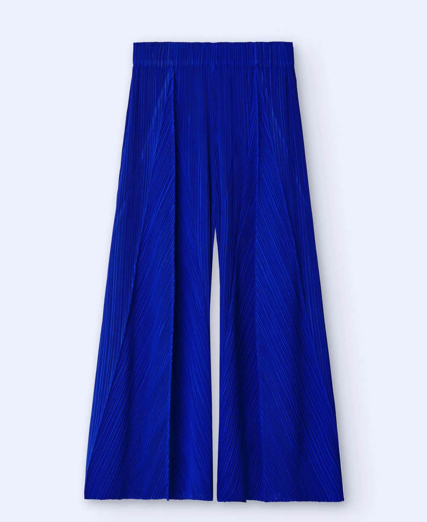 Adolfo Dominguez Pantalones>Pantalon De Crinkle Con Godets Azul Klein
