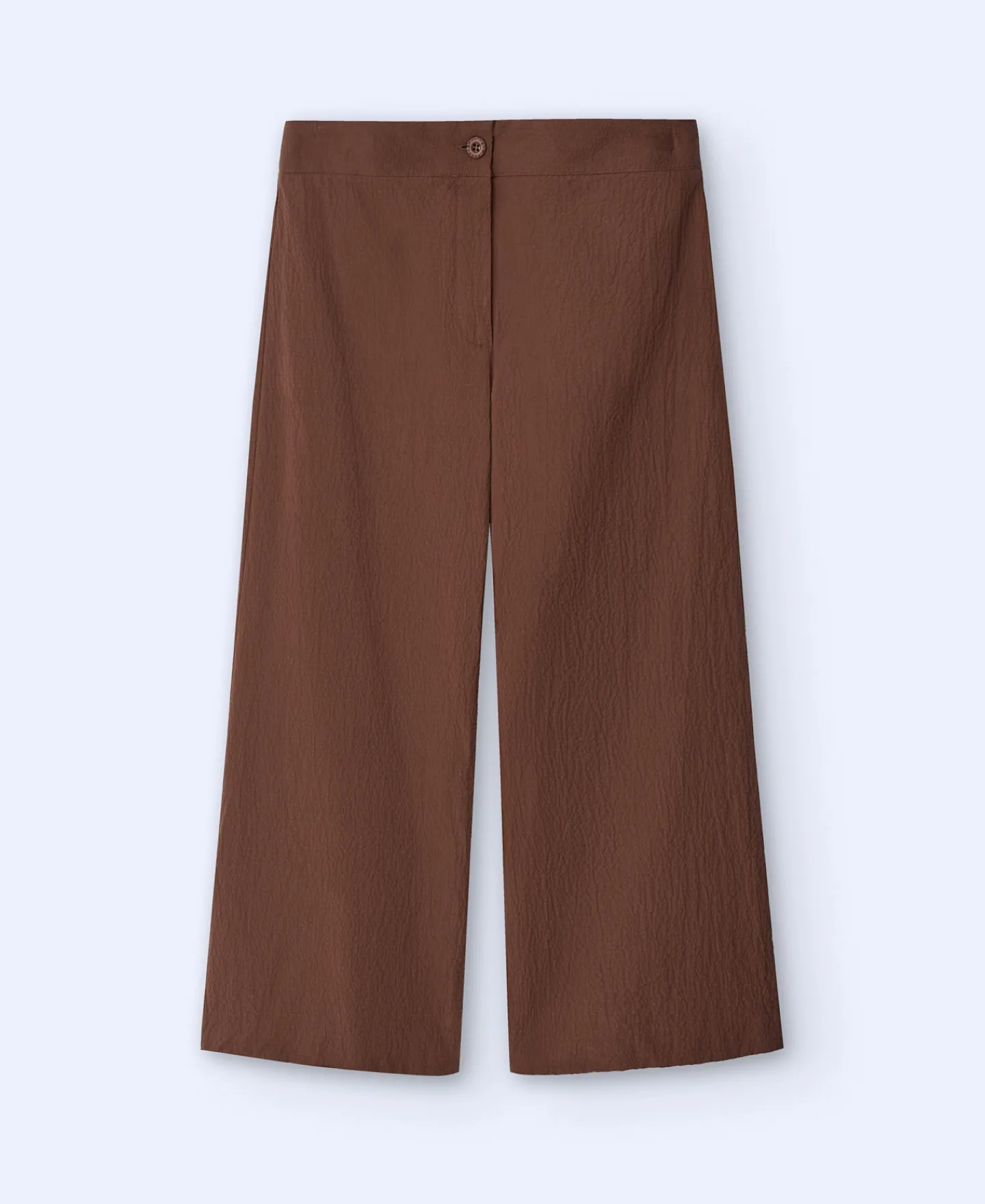 Adolfo Dominguez Pantalones>Pantalon En Seersucker De Algodon Marron