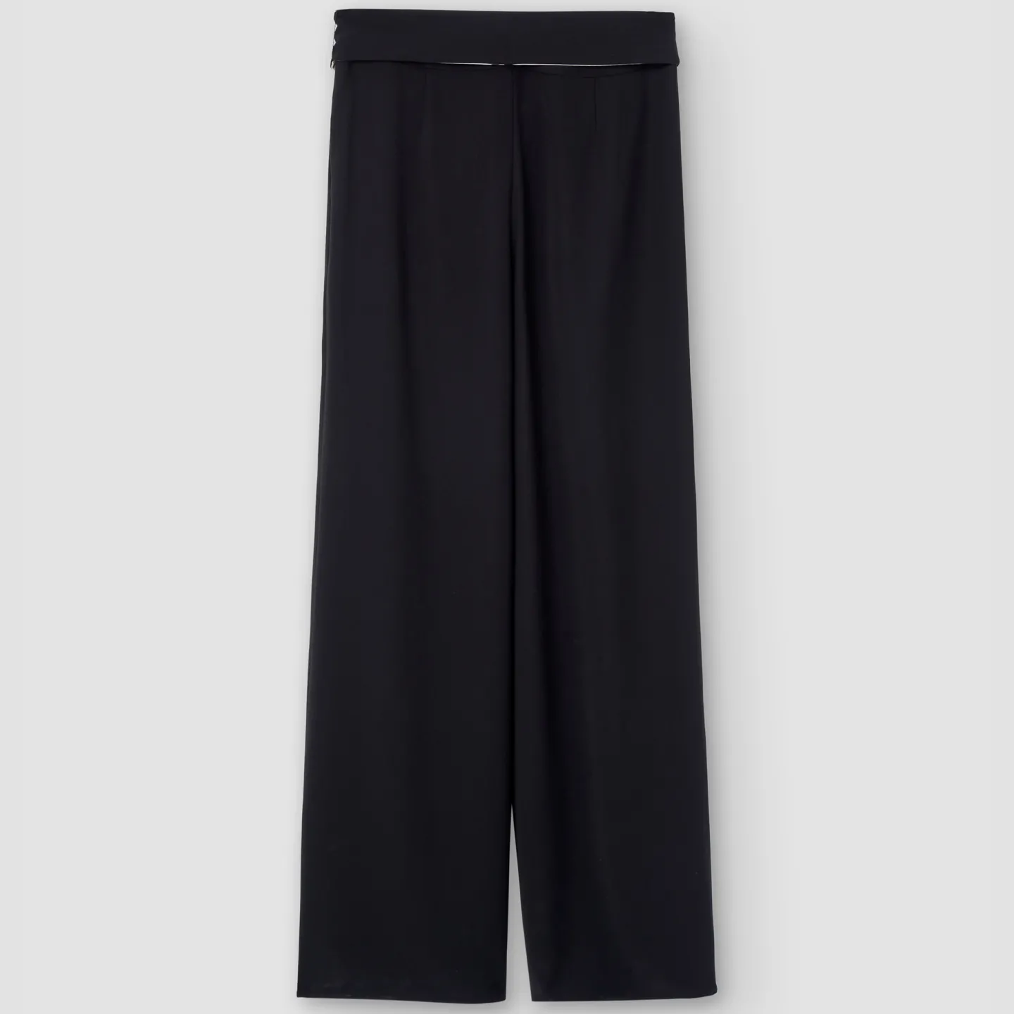 Adolfo Dominguez Pantalones>Pantalon Fluido En Poliester Reciclado Negro