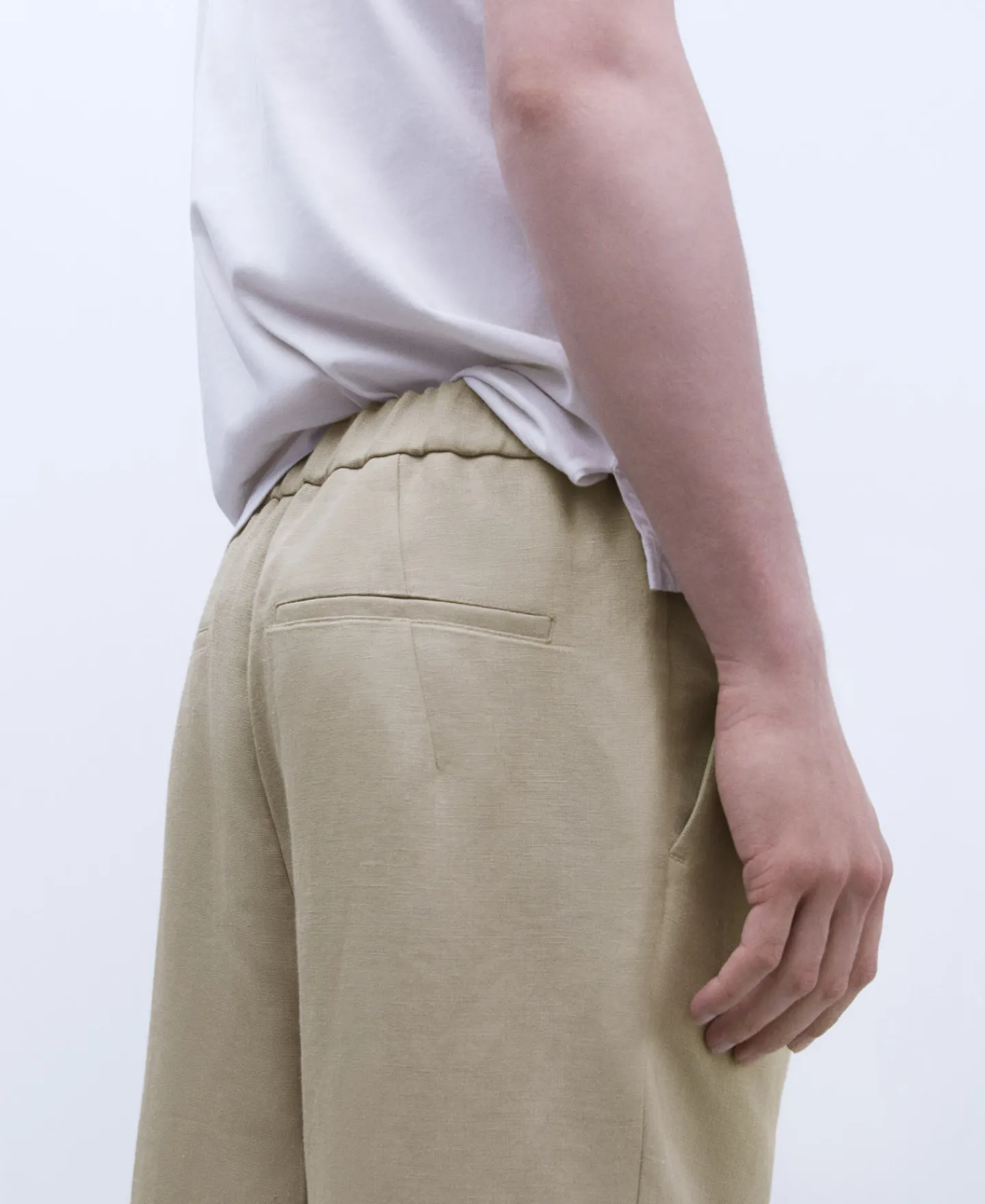 Adolfo Dominguez Pantalones>Pantalon Recto En Lino Europeo Arena
