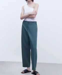 Adolfo Dominguez Pantalones>Pantalon Regular Fit Verde