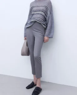 Adolfo Dominguez Pantalones>Pantalon Skinny En Algodon Crudo
