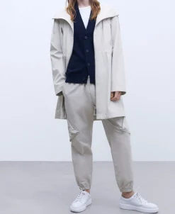 Adolfo Dominguez Abrigos Y Chaquetas>Parka Nautica Con Capucha Hielo
