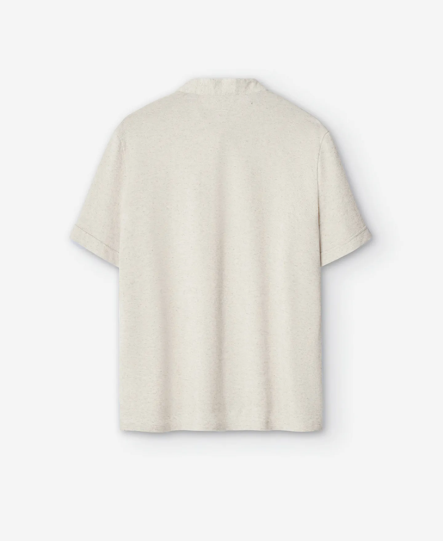 Adolfo Dominguez Camisetas Y Polos>Polo Cuello Mao En Algodon Y Lino Natural